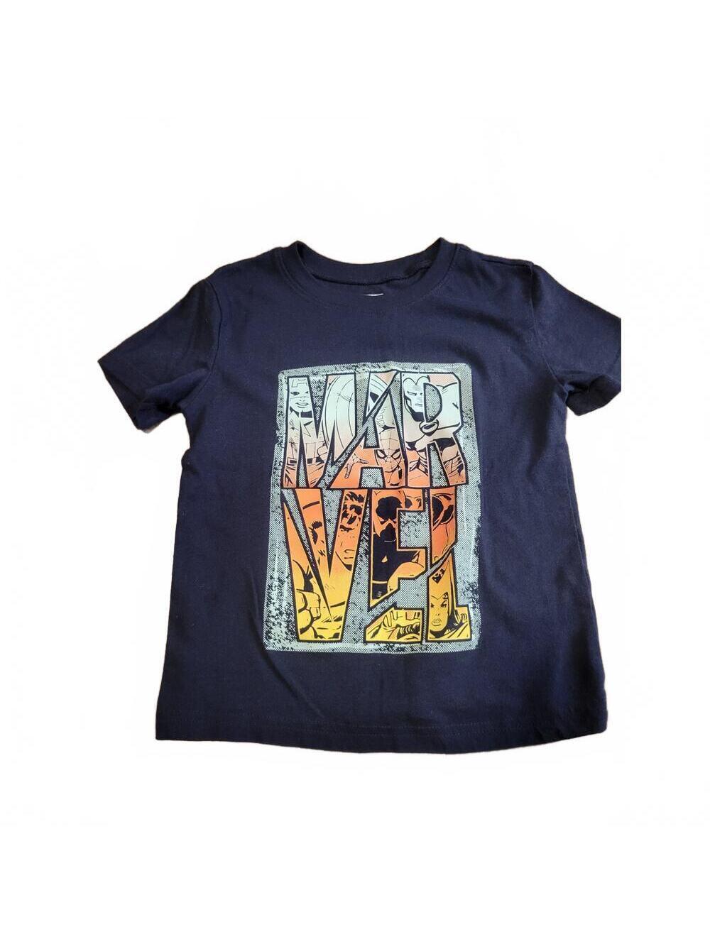Jumping Beans Marvel Super Hero Graphic Navy Blue Tee Toddler Boy Size 3T